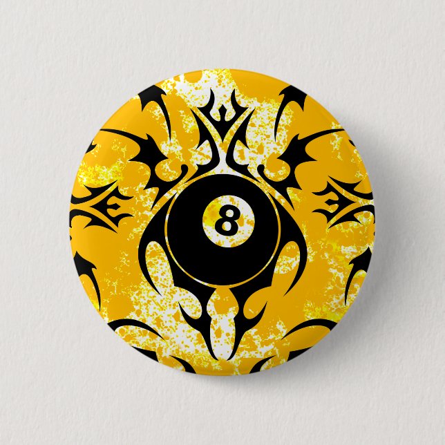 billiards. tribal. button (Front)