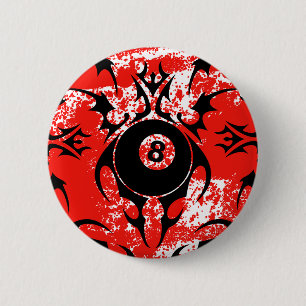 billiards. tribal. button
