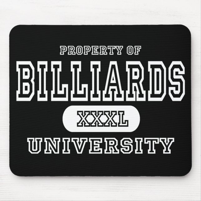 Billiards University Dark Mouse Pad (Front)