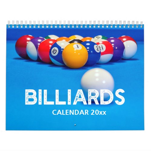 Billiards Wall Calendar