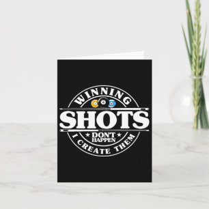 Billiards Winning Shots 8 Ll Men Women Pool Card