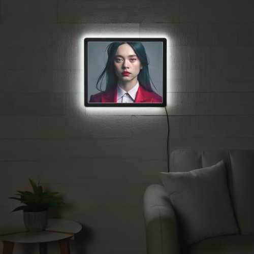 billie Eilish illuminated portrait  LED Sign