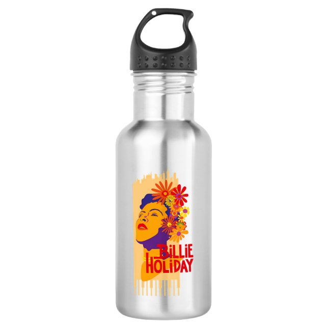 Billie Holiday Stainless Steel Water Bottle (Front)