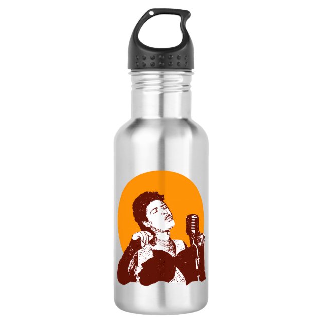 Billie Holiday Stainless Steel Water Bottle (Front)