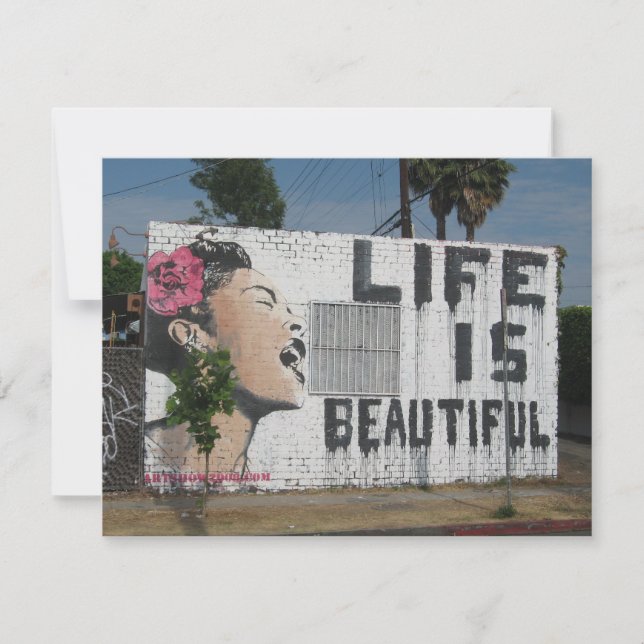 Billie Holiday Street Art Card (Front)