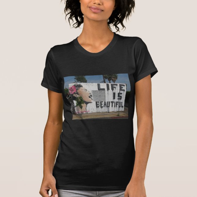 Billie Holiday Street Art T-Shirt (Front)