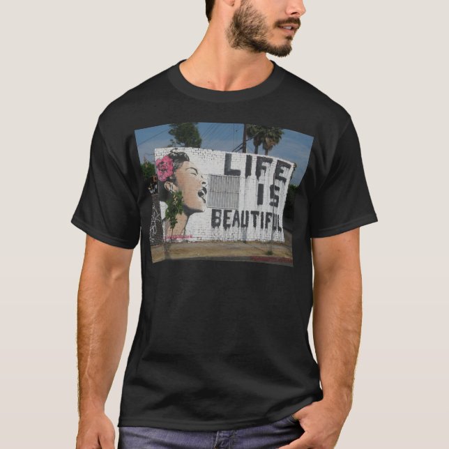 Billie Holiday Street Art T-Shirt (Front)