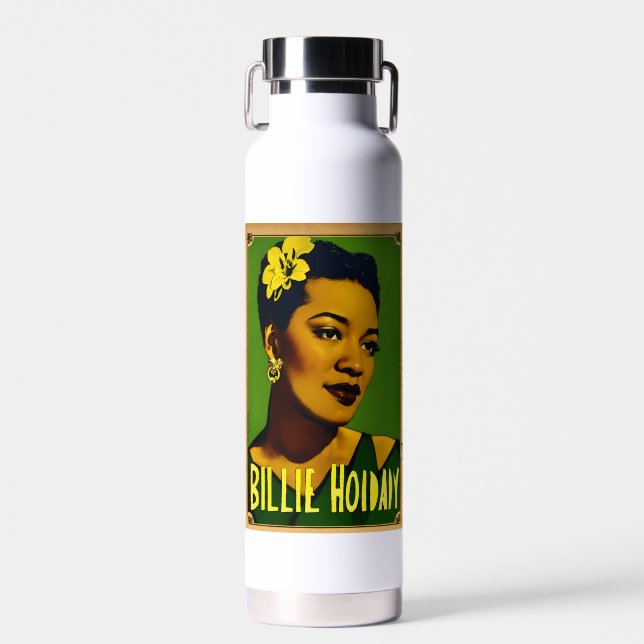 Billie Holiday Water Bottle (Front)