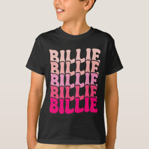 Billie Personalized Name I Love Billie Groovy 80's T-Shirt
