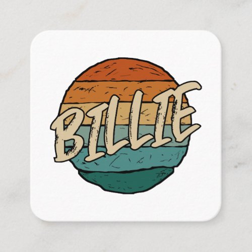 Billie Vintage Square Business Card