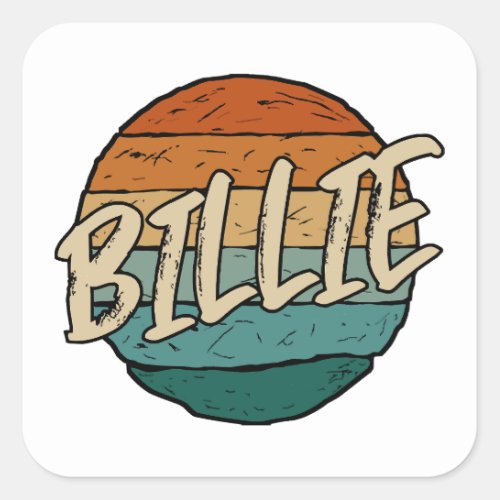 Billie Vintage Square Sticker