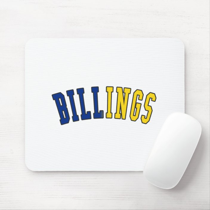 Billings in Montana State Flag Colors Mousepad