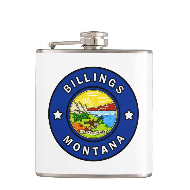 Billings Montana Flask (Front)
