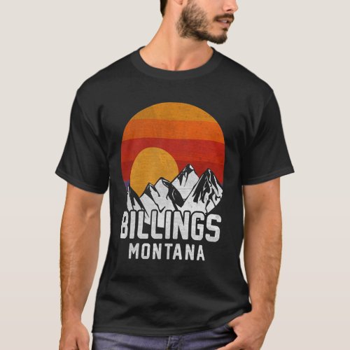 Billings Montana Mountain Sunset T_Shirt