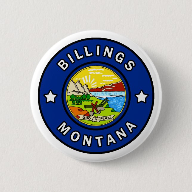 Billings Montana Pinback Button (Front)