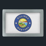 Billings Montana Rectangular Belt Buckle<br><div class="desc">Billings</div>