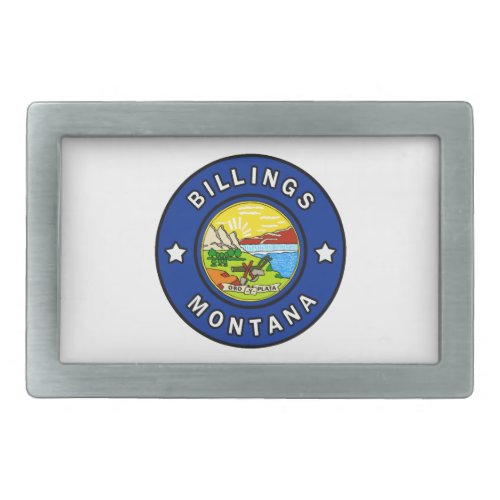 Billings Montana Rectangular Belt Buckle