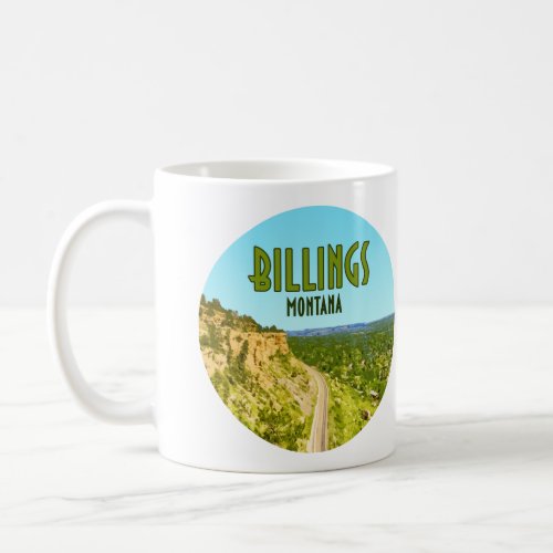 Billings Montana Rim Rocks Vintage Coffee Mug