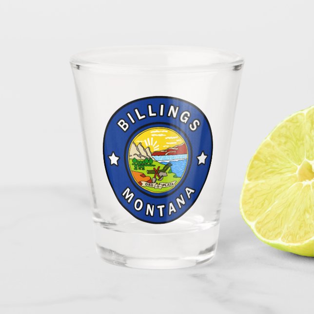 Billings Montana Shot Glass (Front)