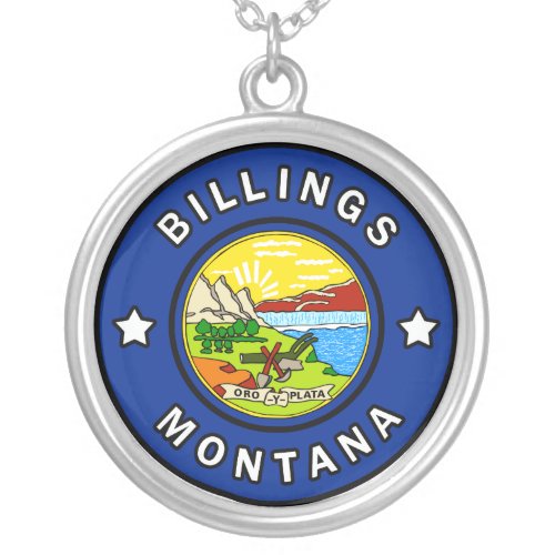 Billings Montana Silver Plated Necklace