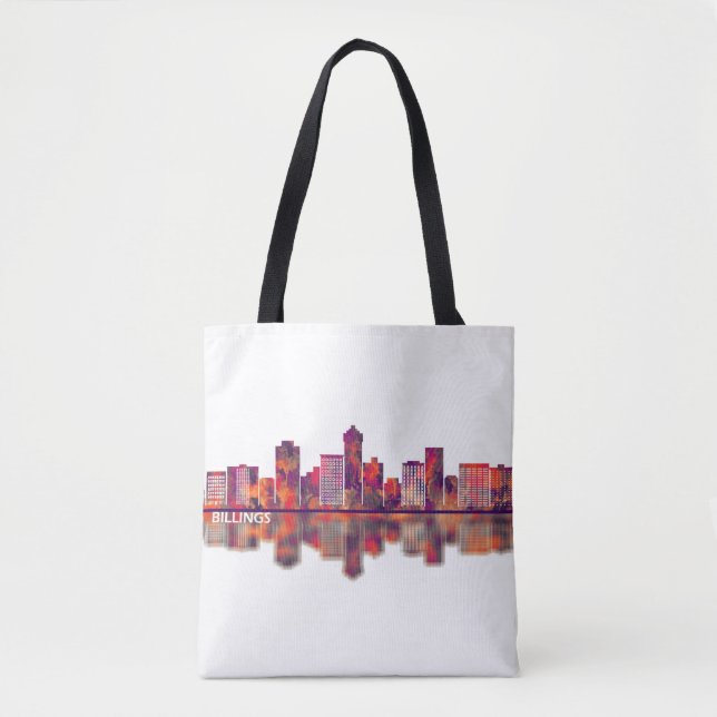 Billings Skyline Tote Bag (Front)