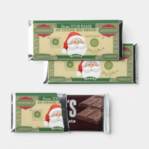 Billion Dollar Santa Christmas Holiday Hershey Bar Favors