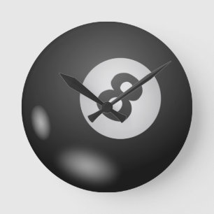 Billions 8 ball round clock