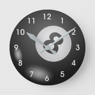 Billions 8 ball round clock