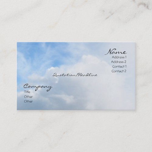 Billowing Clouds Business Card