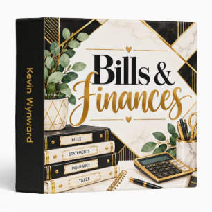 Bills & Finances Organizer 3 Ring Binder