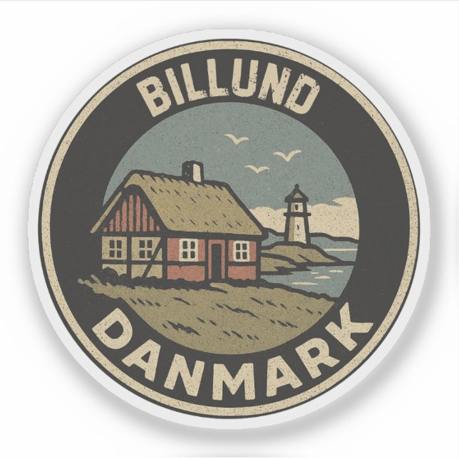 Billund, Denmark Danmark  Sticker (Front)