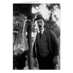 Billy Bevan with an Ostrich, Circa Late 1910s Cards