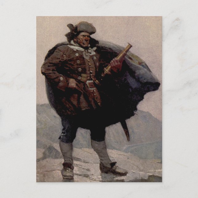 “Billy Bones” Pirate Painting by NC Wyeth Postcard (Front)