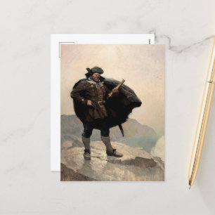 Billy Bones, Treasure Island by N. C. Wyeth Holiday Postcard
