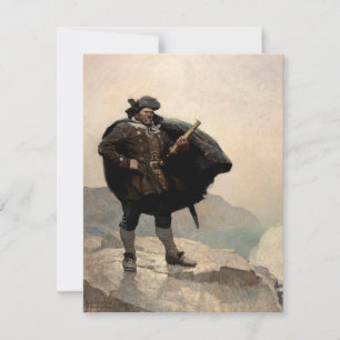 Billy Bones, Treasure Island by N. C. Wyeth Note Card