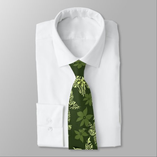 Billy Bong Hawaiian _ Jungle Fever Satin Neck Tie