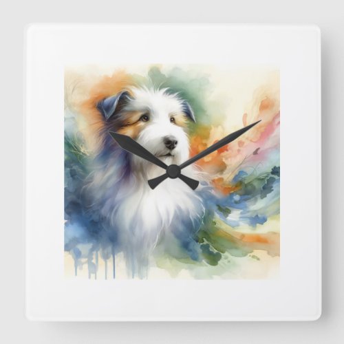 Billy Breed Brilliance AREF820 _ Watercolor Square Wall Clock