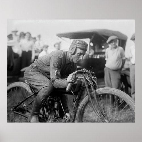 Billy Denham Motorcycle racer 1922 Poster