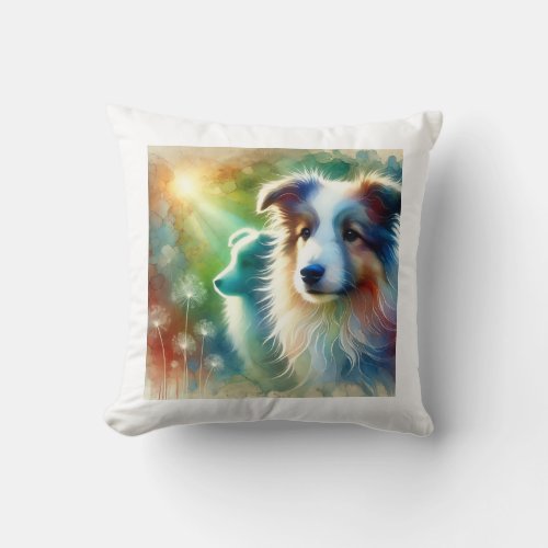 Billy dog 240624AREF116 _ Watercolor Throw Pillow