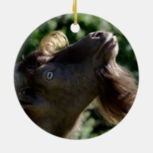 Billy Goat Ceramic Ornament