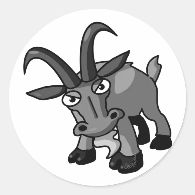 Billy Goat Sticker Billy Goat Classic Round Sticker | Zazzle