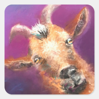 Billy Goat Eyes Square Sticker