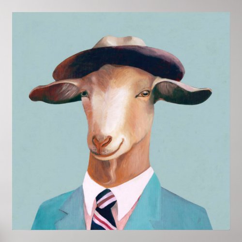 Billy Goat_Funny Goat Canvas Goat Home Decor