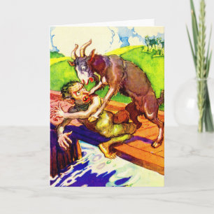 billy goat gruff and troll card