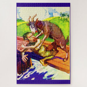 billy goat gruff and troll jigsaw puzzle