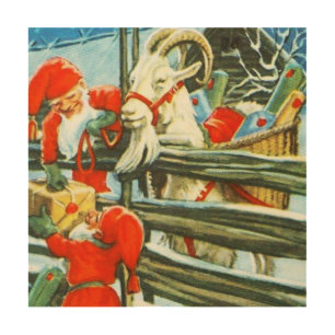 “Billy Goat Helper” by Jenny Nystrom Wood Wall Art