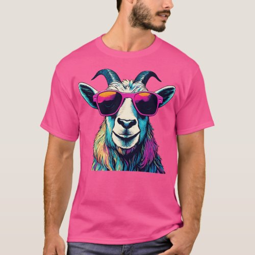 Billy Goat With Sunglasses Colorful 1 T_Shirt