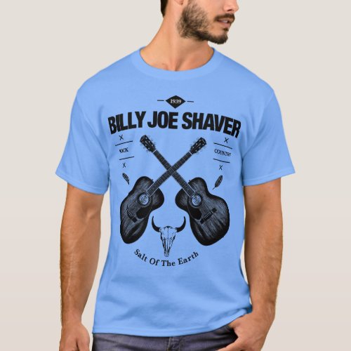 Billy Joe Shaver Acoustic Guitar Vintage Logo T_Shirt