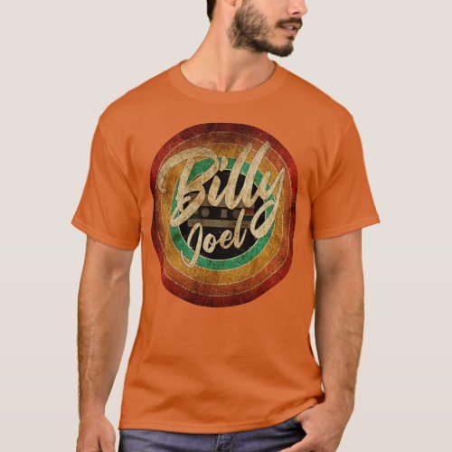 Billy Joel Vintage Circle Art T_Shirt