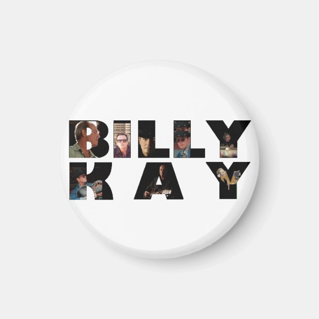 Billy Kay Photo Tour Logo Square Magnets (Front)